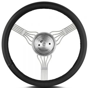 Steering Wheel Newstalgi c Banjo Pol. w/Blk Wrap LEC55301