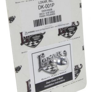 Dash Knob Deco 3/16I N Hole Polished LOKDK-001P