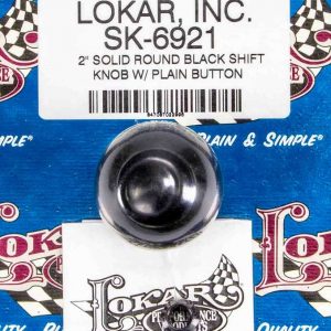 2in Shift Knob Solid Round Black w/Button LOKSK-6921