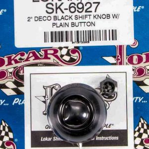 2in Shift Knob Deco Black w/Button LOKSK-6927