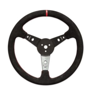 Steering Wheel 15in Dished Suede Blk Spokes LON52-56797