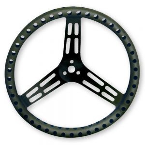 Steering Wheel 15in Flat Drilled Black LON52-56867