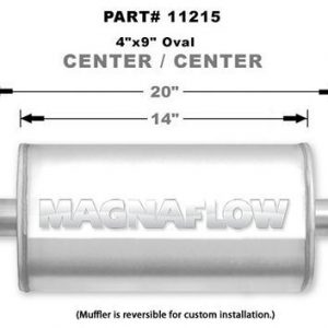 Stainless Muffler 2.25in. Center In/Out MAG11215