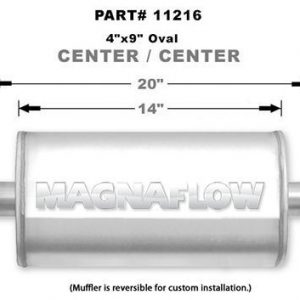 Stainless Muffler 2.5in Center In/Out MAG11216