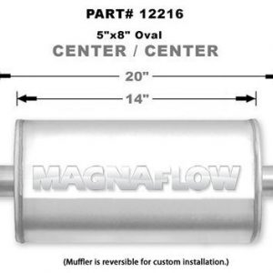 Stainless Muffler 2.5in Center In / Out MAG12216