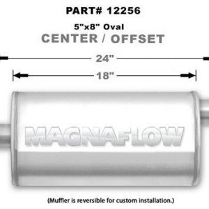 Stainless Muffler 2.5in Offset In/Center Out MAG12256