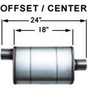 Stainless Muffler 3in Center In / Offset Out MAG13259