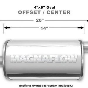 Stainless Muffler 2.5in Offset In/Center Out MAG14326