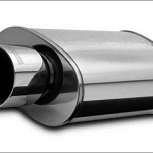 Stainless Muffler 2.25in In / 4in Tips Out MAG14832