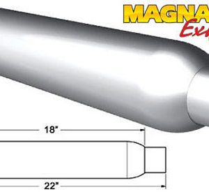 Glass Pack Muffler 2.25in Aluminized Small MAG18125