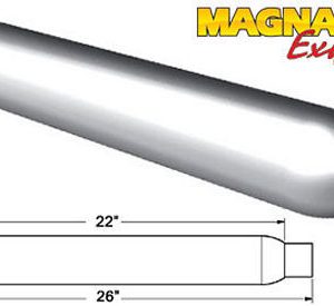 Glass Pack Muffler 2.25in ALuminized Medium MAG18135