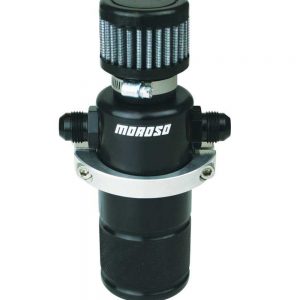 Compact Breather Tank Billet Alm. Black MOR85397
