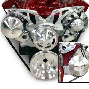SBC Style Track Pulley Set w/Power Steering MPP21155