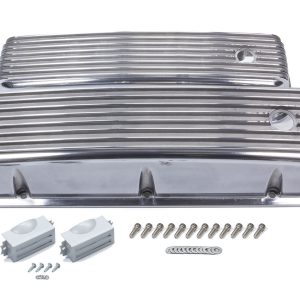 BBC Cast Alm Valve Cover Set Finned Style Pol. MRG6859G