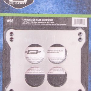 Carb. Dissipator 4-Bbl. 1/2in Thick- 4-Hole MRG98