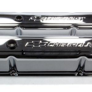 SBC Chrome Bowtie V/C's - Tall w/o Baffle PFM141-101