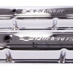 SBC Chrome Bowtie V/C's - Tall w/Baffle PFM141-103