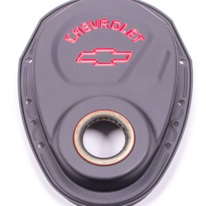 SBC Blk Crinkle Timing Cover PFM141-753