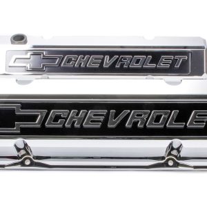 SBC Slant Edge Chrome V/C Tall Raised Logo PFM141-922