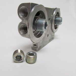 Dual Oil Filter Mount 1in-16 Thread 1/2in NPT PRM1226