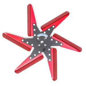 Flex Fan Aluminum 18in Black Center/Red Blades PRM83182