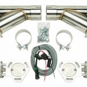 Dual Electric Exhaust Cutout 3in w/Y-Pipes PYPHVE10K3