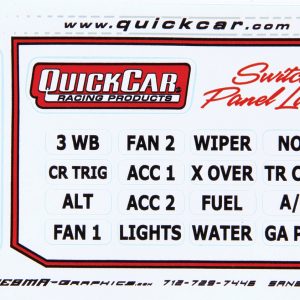 Switch Panel Stickers Small Ignition Panels QRP50-004
