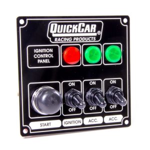 Ignition Panel Black w/ 2 Acc. & Lights QRP50-825