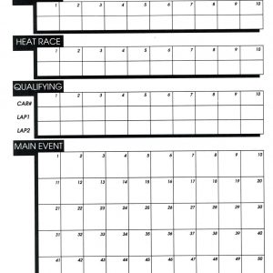 Time Organizer Sheets 50 Lap QRP51-230