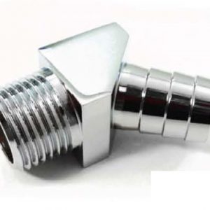 Aluminum 45 Degree Fitti ng 1/2In NPT 5/8In Barbs RPCR4528