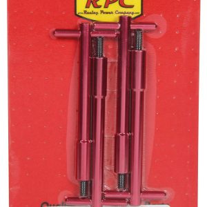 Red Aluminum T-Bar Wing Nut 4-3/4In  With 1/4-20 RPCR6010