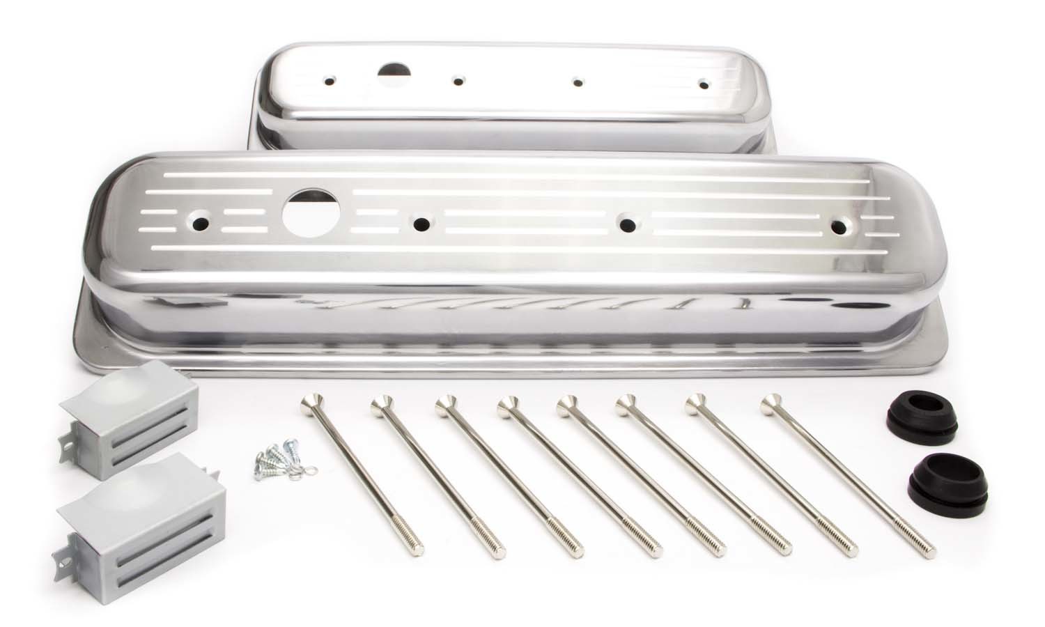 SBC Alum Short Center Bolt V/C Milled Polished RPCR6037
