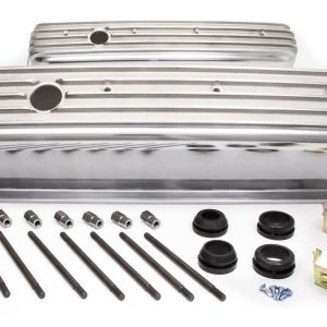 SBC Alum Finned Tall Center Bolt V/C Polished RPCR6191