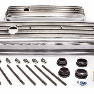 SBC Alum Finned Short Center Bolt V/C Polished RPCR6196