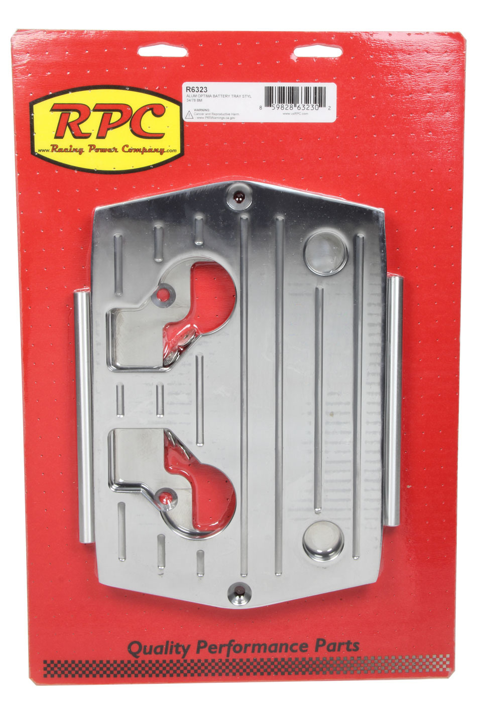 Optima Alum Ball Milled Battery Tray Polished RPCR6323
