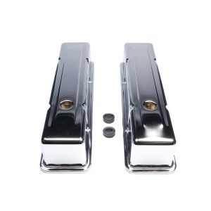 58-86 SBC Valve Covers Tall Chrome Steel RPCR9215