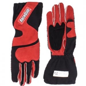 Gloves Outseam Black/Red Large SFI-5 RQP356105