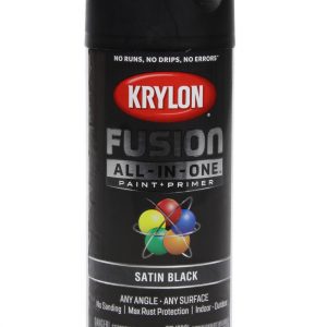 Paint Satin Black 12oz Krylon Fusion SHE2732