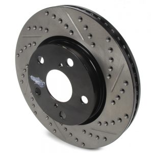 Sport Cryo Drilled/Slott ed Brake Rotor; Front Le STP127.44147CL
