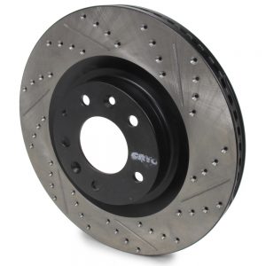Sport Cryo Drilled/Slott ed Brake Rotor; Front Le STP127.45080CL
