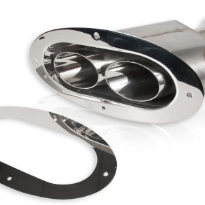 Through body Exhaust Tip Angled-Oval 3in Inlet SWOST2815