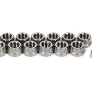 Header Flange Nut Set 12pt Titanium 14pcs TIP1124