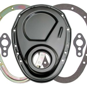 SBC Black 2pc Timing Cover TRA8638