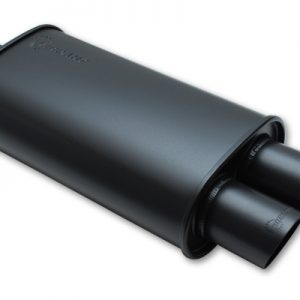 STREETPOWER FLAT BLACK O val Muffler w/Dual Tips VIB1155