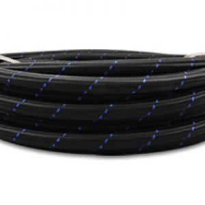 10ft Roll -12 Black Blue Nylon Braid Flex Hose VIB11972B