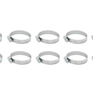 S.S. Worm Gear Clamps 4.05in to 5.0in 10 Pack VIB12157