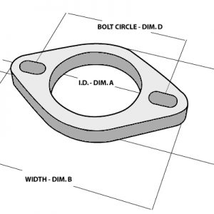 2-bolt Stainless Steel F lange (2.75in I.D.) Each VIB1474S
