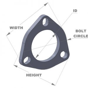 3-Bolt Stainless Steel Exhaust Flange 3in. VIB1483S