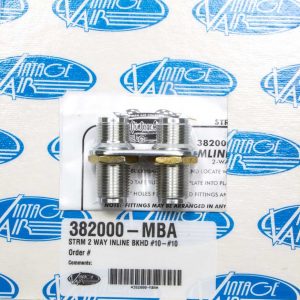 2 Way In Line Bulkhead #10 and #10 O-Ring VIN382000-MBA
