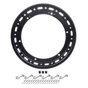 15in 16 Hole Bead Lock Ring w/6-Tabs - Black WELP650B-5314-6